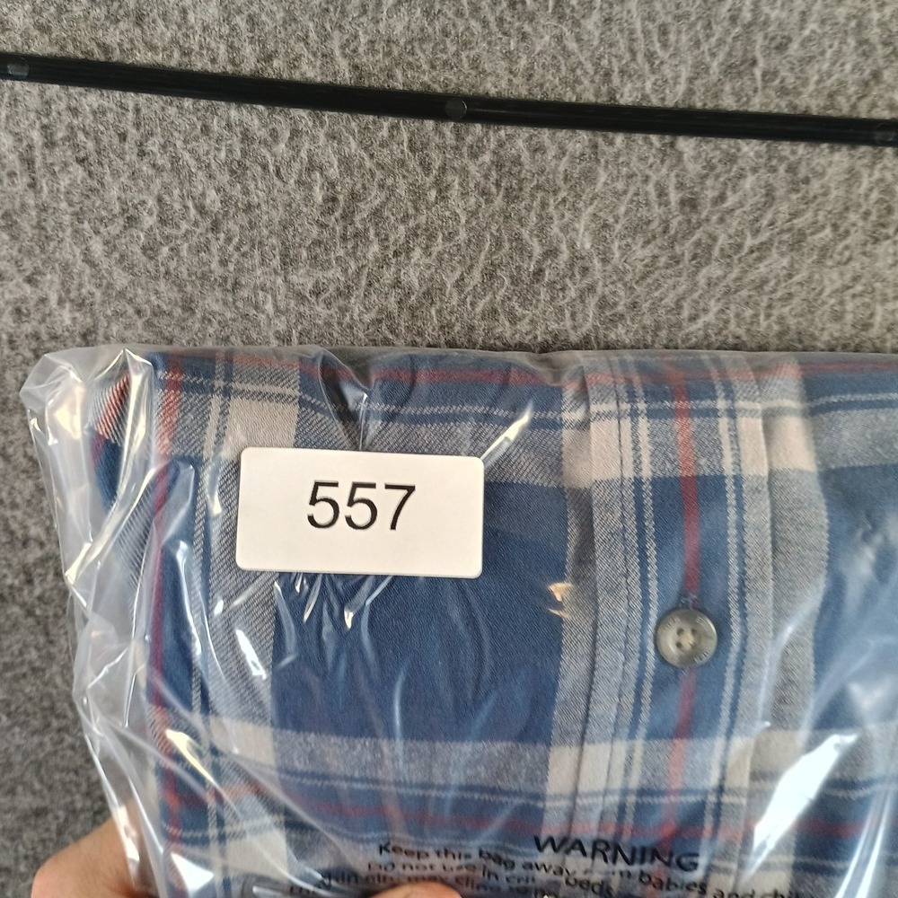 Eddie Baur Shirt Men L Travex Plaid Outdoor Button Down Long Sleeve Classic Fit - Picture 12 of 12